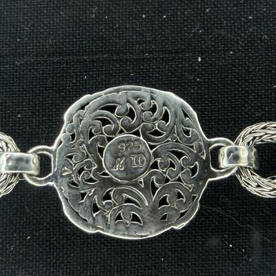 Bali Sterling & Hammered Toggle Bracelet