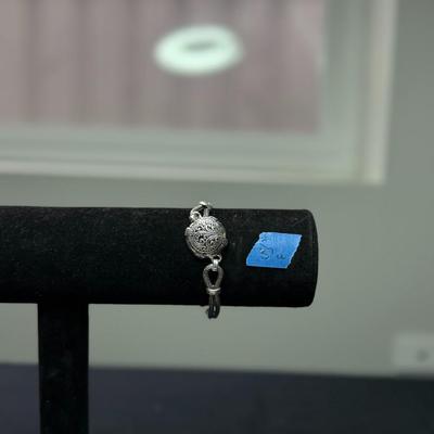 Bali Sterling & Hammered Toggle Bracelet