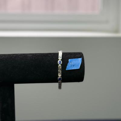 Vintage Sterling Silver Meander Link Bracelet