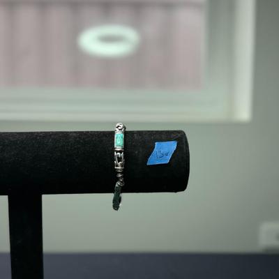 Gemstone Barse Turquoise Sterling Silver Fine Bracelet