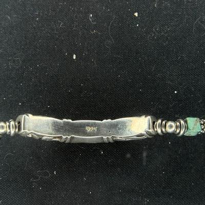 Gemstone Barse Turquoise Sterling Silver Fine Bracelet