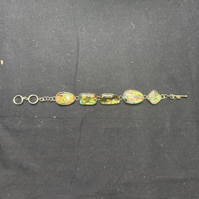 Multi-Color Mexican abalone Bracelet
