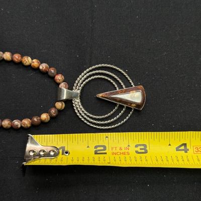Shitake Pendant Bead Necklace