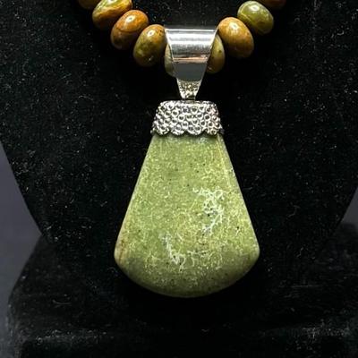 Jay King Large Green Stone necklace