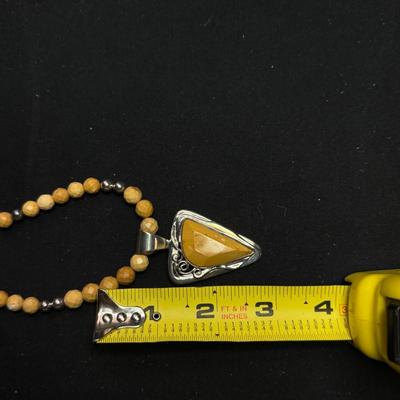 Alunite Yellow Pendant Necklace