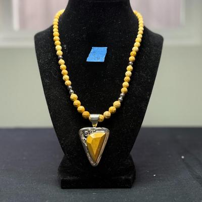 Alunite Yellow Pendant Necklace