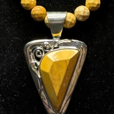 Alunite Yellow Pendant Necklace