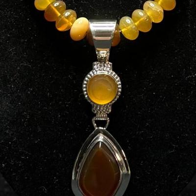 Jay King DRT Mine Finds Sterling Silver Graduated Confetti Opal Necklace