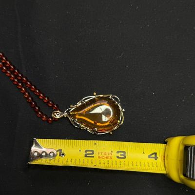 Baltic Amber Teardrop Necklace
