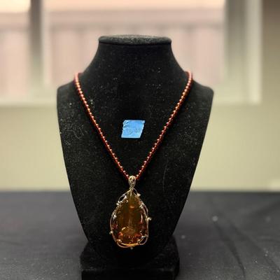 Baltic Amber Teardrop Necklace
