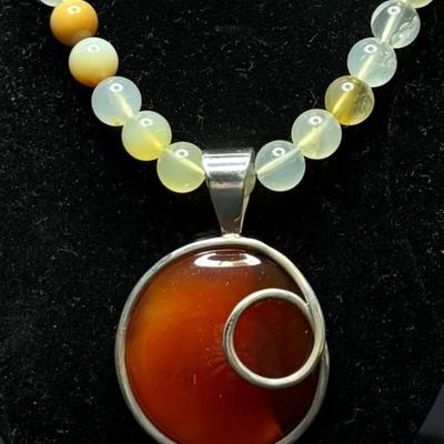 Jay King Carmelian Pendant Necklace