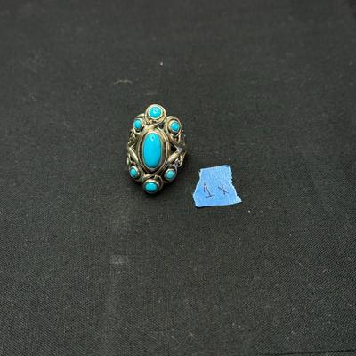 Carolyn Pollack Beautiful Sterling Sleeping Beauty Turquoise Ring