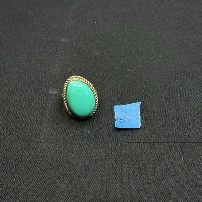VINTAGE STERLING SILVER TURQUOISE RING