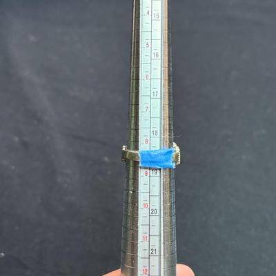 Turquoise Ring w/ Leaf etching on side