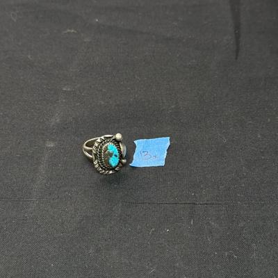 Blue Turquoise Sterling Ring