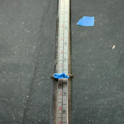 Ruby gem w/ white zircon ring