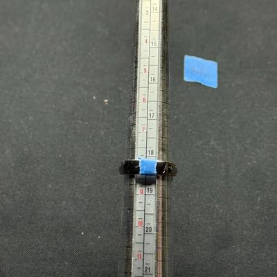 Sava Sphene Elongated Ring in Vermeil Yellow Gold and Platinum Over Sterling Silver