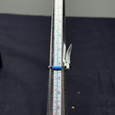 Art Deco Style Ring. Three Green Stones