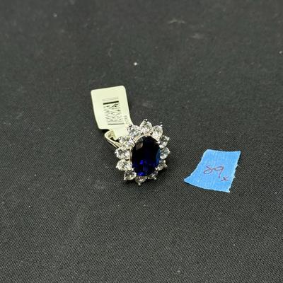 Navy Blue and White Zircon diamonds