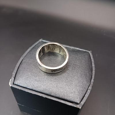 14K AND STERLING SILVER RING 8.24g SIZE 8 1/2