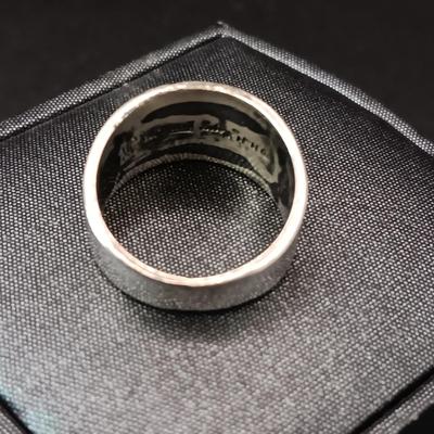 14K AND STERLING SILVER RING 6.19g SIZE 6 marked "MM Rogers JY"
