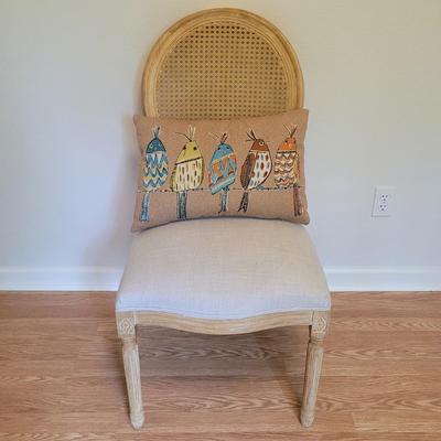 Cane Back French Style Chair & Pillow (B2-EL)