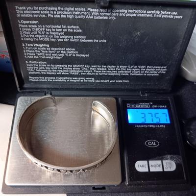 14K AND STERLING SILVER BRACELET 37.57g