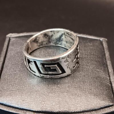 STERLING SILVER RING 8.58g SIZE 10 3/4