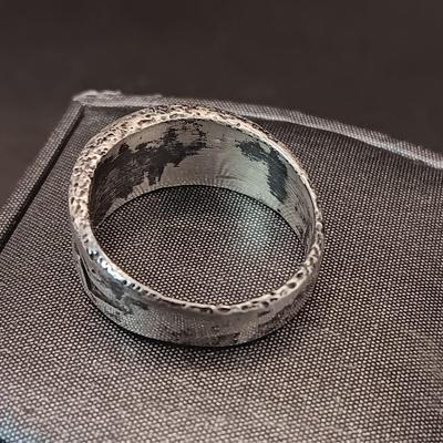STERLING SILVER RING MARKED "BGM" 8.24g SIZE 10 1/4
