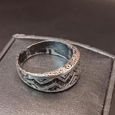 STERLING SILVER RING MARKED "BGM" 8.24g SIZE 10 1/4