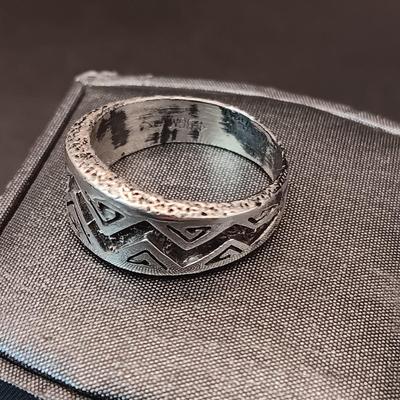 STERLING SILVER RING MARKED "BGM" 8.24g SIZE 10 1/4