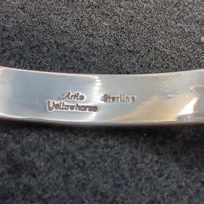 STERLING SILVER BRACELET MARKED "ARTIE YELLOWHORSE" 47.32g