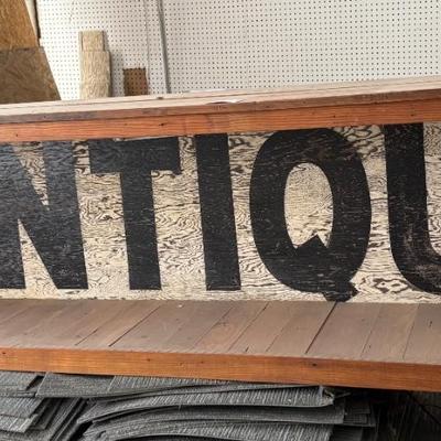 Vintage Antique Sign with Light