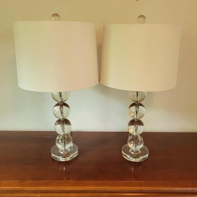 Two Stacked Crystal Ball Lamps (PB-EL)