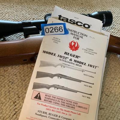 Ruger 10/22 with Tasco Scope & Manual