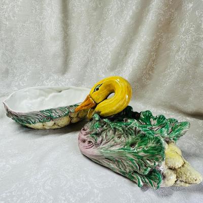 Italian Majolica Vegetable Tureen