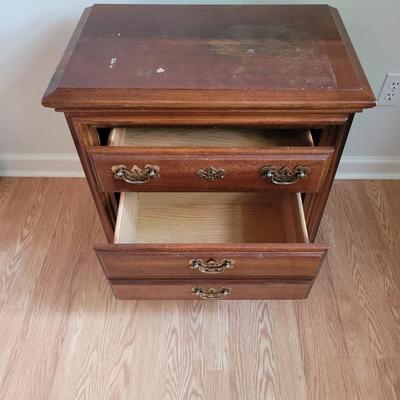 Two Drawer Wooden Night Stand (PB-EL)