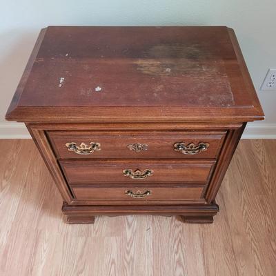 Two Drawer Wooden Night Stand (PB-EL)