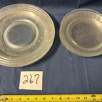 Vintage Depression Glass Plates