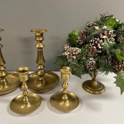 Brass candle sticks