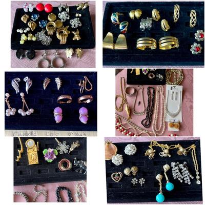Big Lot Costume Jewelry Mostly Vintage, Some Signed