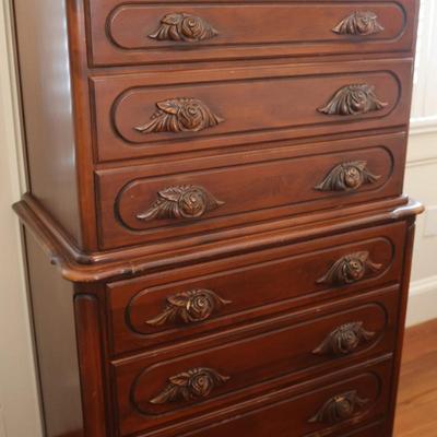 Victorian Walnut Chest of Drawers by Continental Furniture
