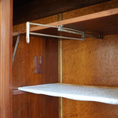 Walnut Victorian Two Door Wardrobe with Column Front