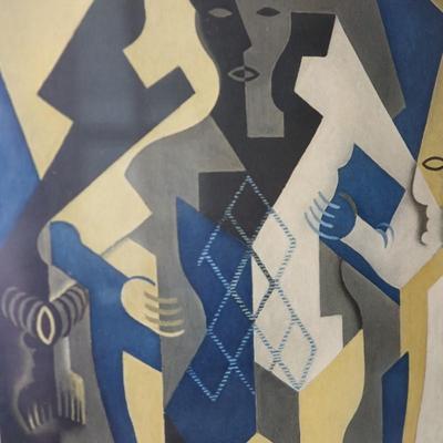Juan Gris, Cubist Harlequin Framed Collotype, 1953