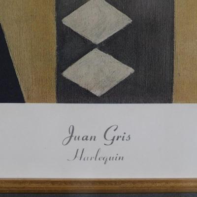 Juan Gris, Cubist Harlequin Framed Collotype, 1953