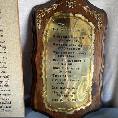 Prayers and 10 Commandments