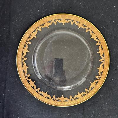 Gilted glass platter
