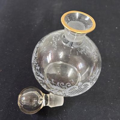 Small glass decanter