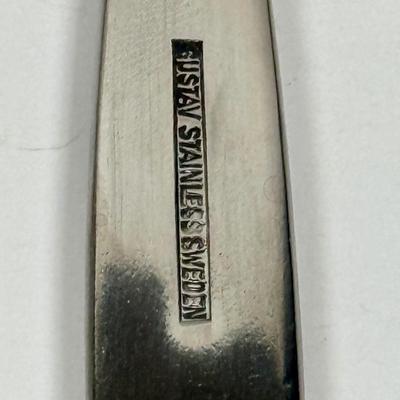 Vintage Mid Century Modern Gustav Stainless Steel Anita Serving Spoon and Fork