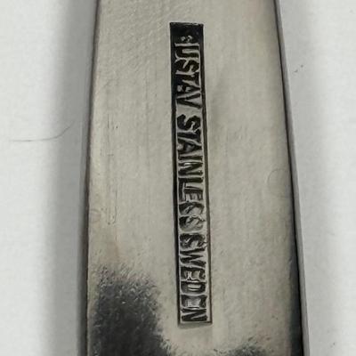 Vintage Mid Century Modern Gustav Stainless Steel Anita Serving Spoon and Fork